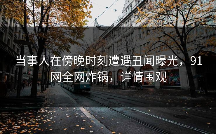 当事人在傍晚时刻遭遇丑闻曝光，91网全网炸锅，详情围观